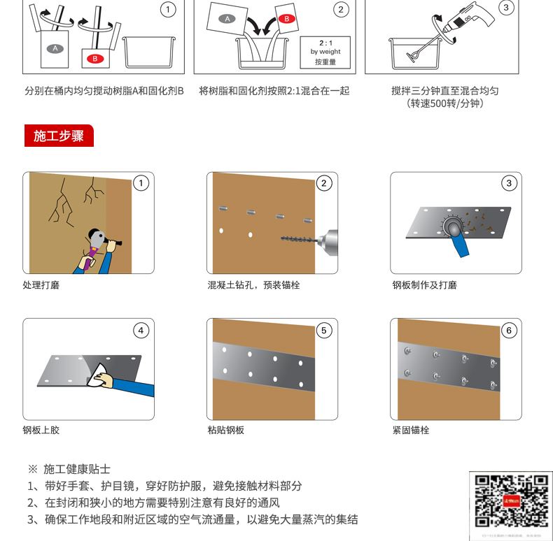 包钢五峰粘钢加固施工过程